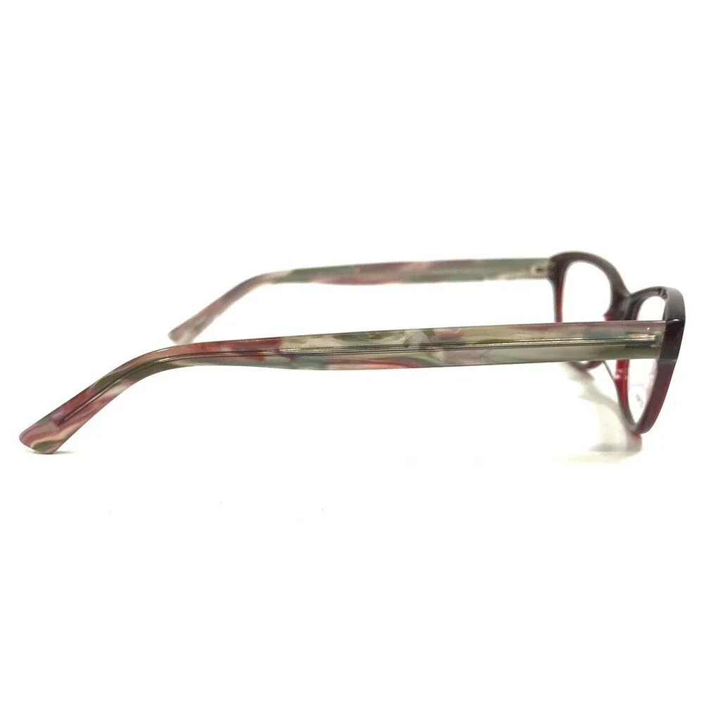 Bloom Optics Eyeglasses Frames CHARLOTTE BU Red Gray Green Marble Arms 49-17-140